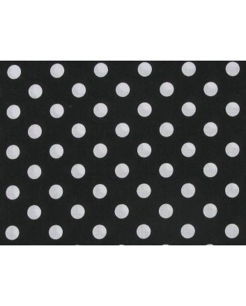1cm Spot Polycotton Print, Black
