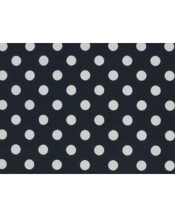 1cm Spot Polycotton Print, Navy