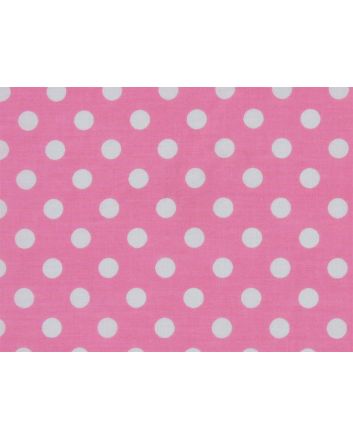 1cm Spot Polycotton Print, Pink