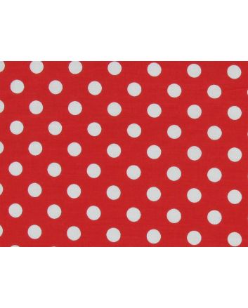 1cm Spot Polycotton Print, Red