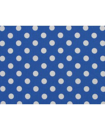 1cm Spot Polycotton Print, Royal