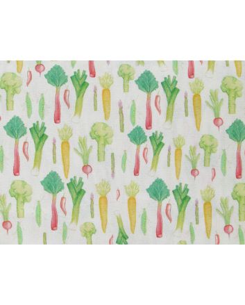 5 a Day Cotton Print, White