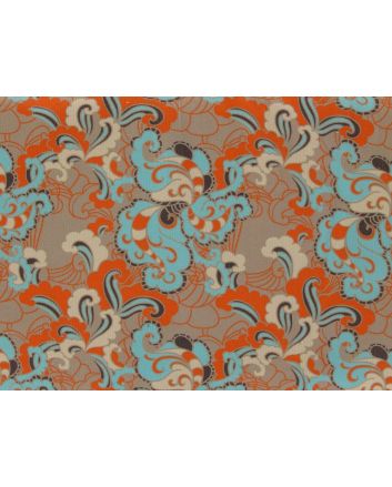 Abstract Paisley Printed Cotton Needlecord