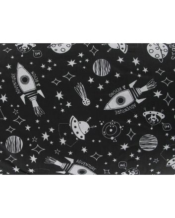 Adventure and Beyond Cotton Print, Black