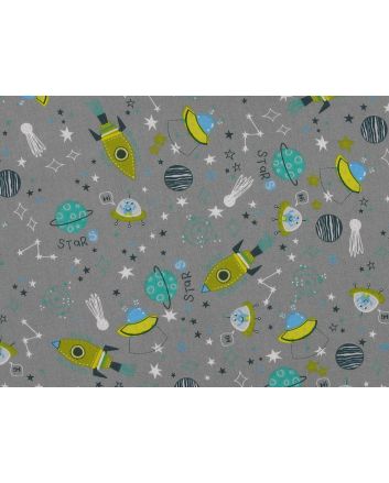 Adventure And Beyond Cotton Print, Grey