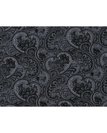 Agal Paisley Cotton Poplin  Print, Black