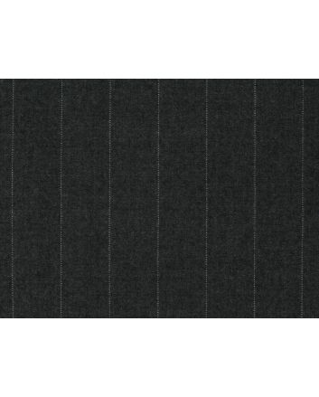 Alfred Brown One Inch Stripe Suiting Wool, Charcoal