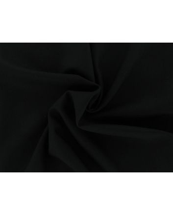 Alfred Brown Plain Weave Pure New Wool Suiting, Black