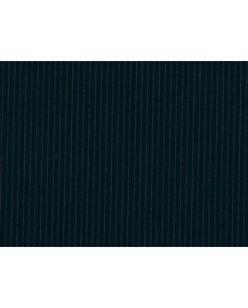 Alfred Brown Super 110s Two Fold Yarn Wool with Narrow Stripe, Navy