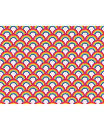 Allover Rainbow Cotton Print