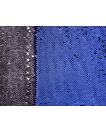 Allover Reversible Sequin, Blue and Silver