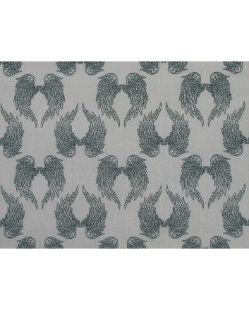 Angel Wings Polycotton Print, Grey