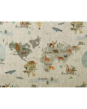 Animal Atlas Linen Look Cotton Panama, Natural