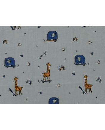 Animal Skoot Polycotton, Sky