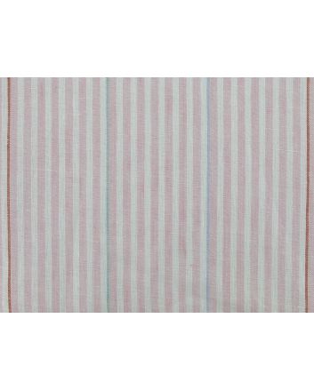 Aran Yarn Dyed Irregular Stripe Irish Linen, Pink