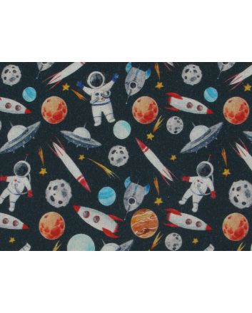 Astroboy Adventure Cotton Print, Navy
