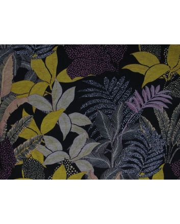 Autumn Flora Printed Ponte Roma, Purple