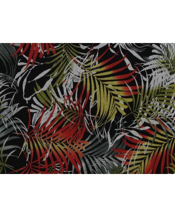 Autumn Palm Printed Ponte Roma, Green