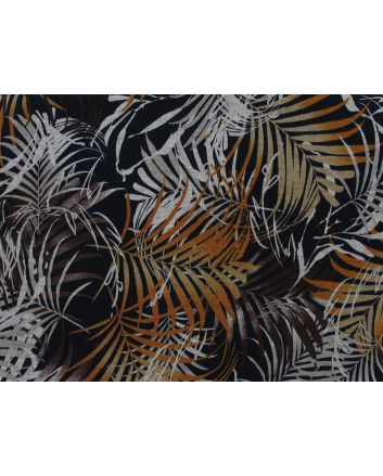 Autumn Palm Printed Ponte Roma, Tan