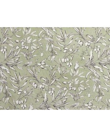 Aviary Cotton Curtain Fabric, Apple