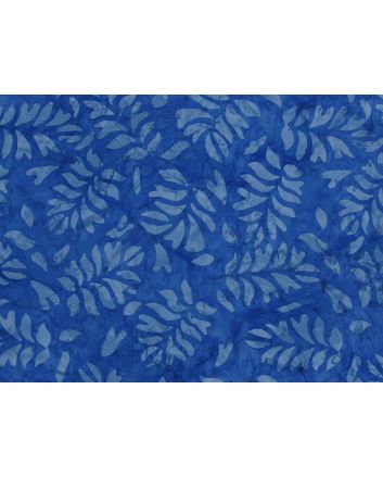 Bali Batik Cotton, Fern Leaf, Cobalt