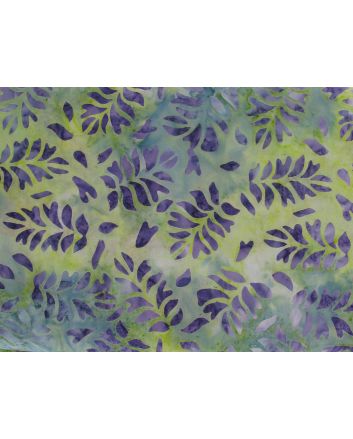 Bali Batik Cotton, Fern Leaf, Meadow