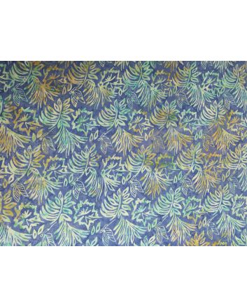 Bali Batik Cotton, Floral Butterfly, Aegean