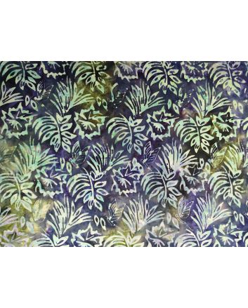 Bali Batik Cotton, Floral Butterfly, Midnight