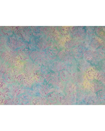Bali Batik Cotton, Floral Butterfly, Pastel