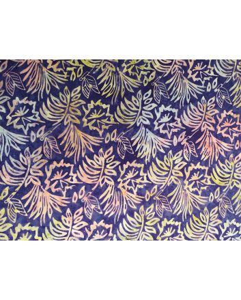 Bali Batik Cotton, Floral Butterfly, Warm Night