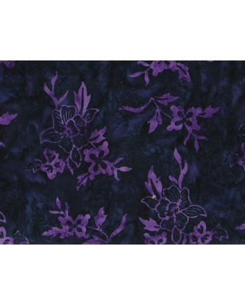 Bali Batik Cotton, Hibiscus, Juniper