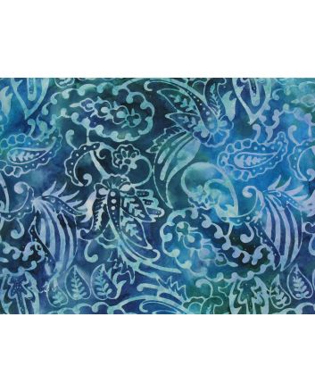 Bali Batik Cotton, Hortus, Cerulean
