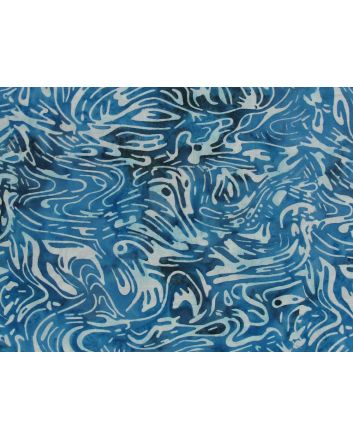 Bali Batik Cotton, Marble, Blue