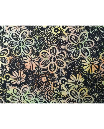 Bali Batik Cotton, Meadow Flower, Midnight