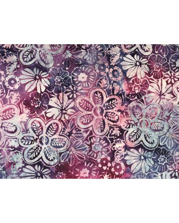Bali Batik Cotton, Meadow Flower, Mulberry