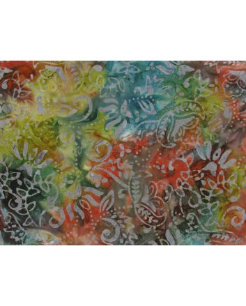 Bali Batik Cotton, Night Garden, Wheat