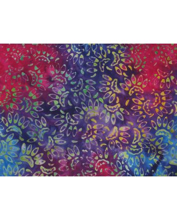 Bali Batik Cotton, Paw Print, Grape