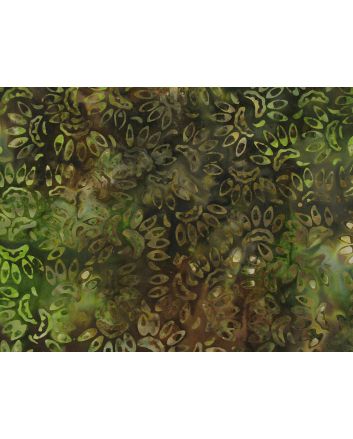 Bali Batik Cotton, Paw Print, Woodland