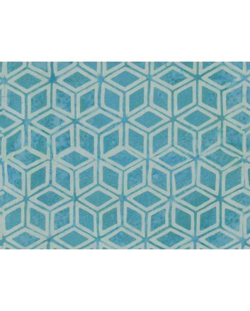 Bali Batik Cotton, Star Cube, Ocean