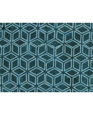 Bali Batik Cotton, Star Cube, Turquoise