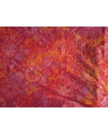 Bali Batik Cotton, Sunburst, Cerise Orange