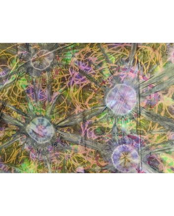 Bali Batik Cotton, Sunburst, Green