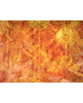 Bali Batik Cotton, Sunburst, Orange Yellow