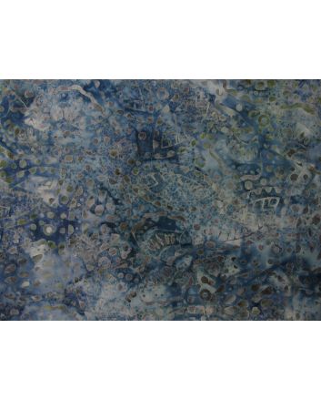 Bali Batik Cotton, Tribal Leaf, Admiral
