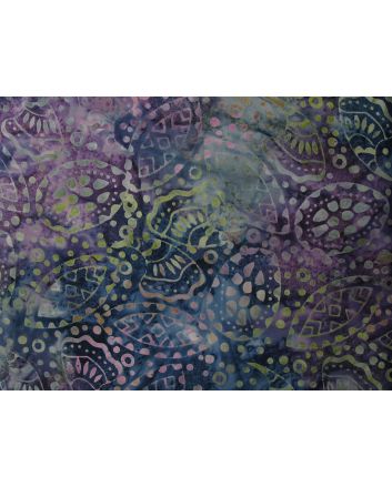 Bali Batik Cotton, Tribal Leaf, Berry