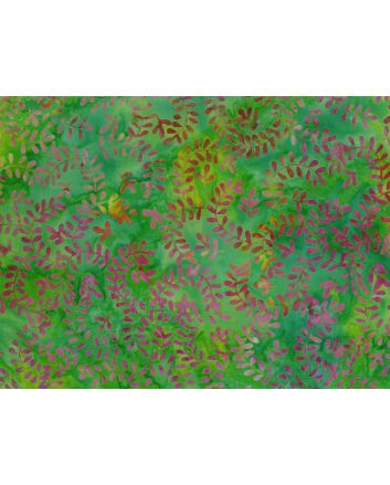 Bali Batik Cotton, Vine, Lime