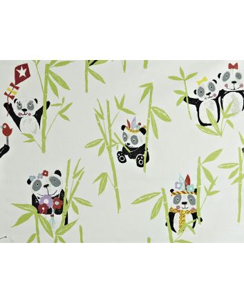 Bamboo Pandas Cotton Curtain