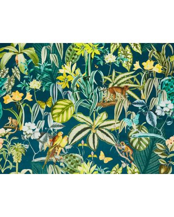 Barbados Printed Velvet, Lagoon