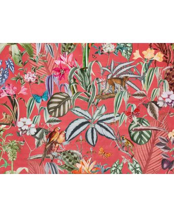 Barbados Printed Velvet, Watermelon