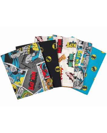Batman Cotton Fat Quarters 5 Pack